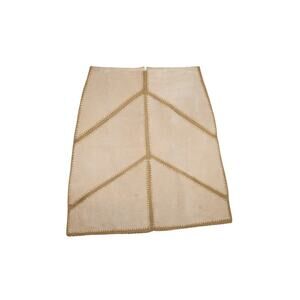 Forever 21 Beige Faux Suede Paneled Skirt – Boho Y2K Vibes – Size L